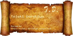 Teleki Dorottya névjegykártya